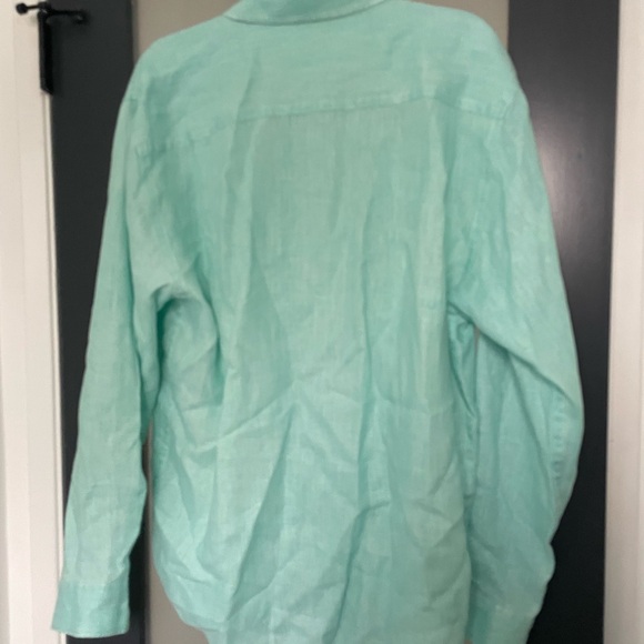 Tommy Bahama Linen Men's Light Green Shirt - Picture 2 of 2